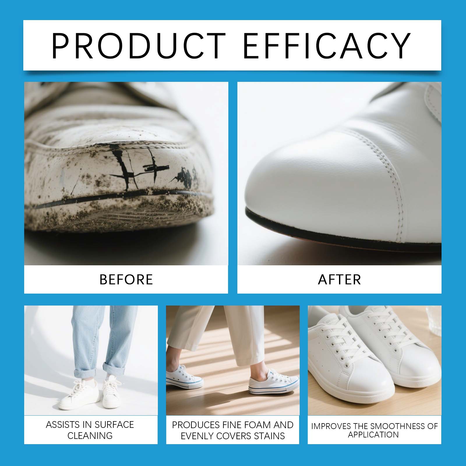 White Shoe Cleaner Cream Sneak - مراجعة Sneaker Cleaning Kit وسعره