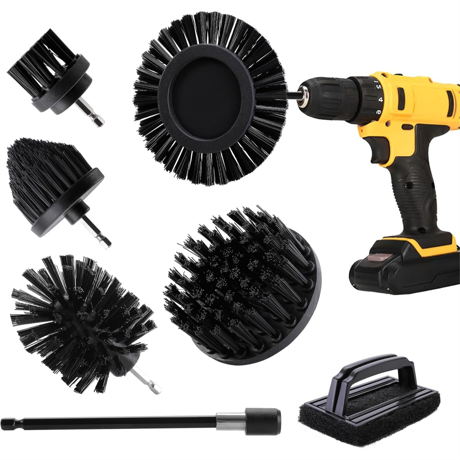Drill Powered BBQ Grill Cleani - مراجعة Brush Bristle Set وسعره