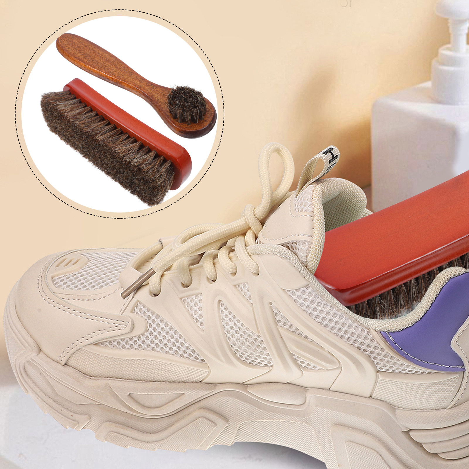 1Set Suede Shoe Brush Horsehai - مراجعة Sneaker Care For Suede وسعره