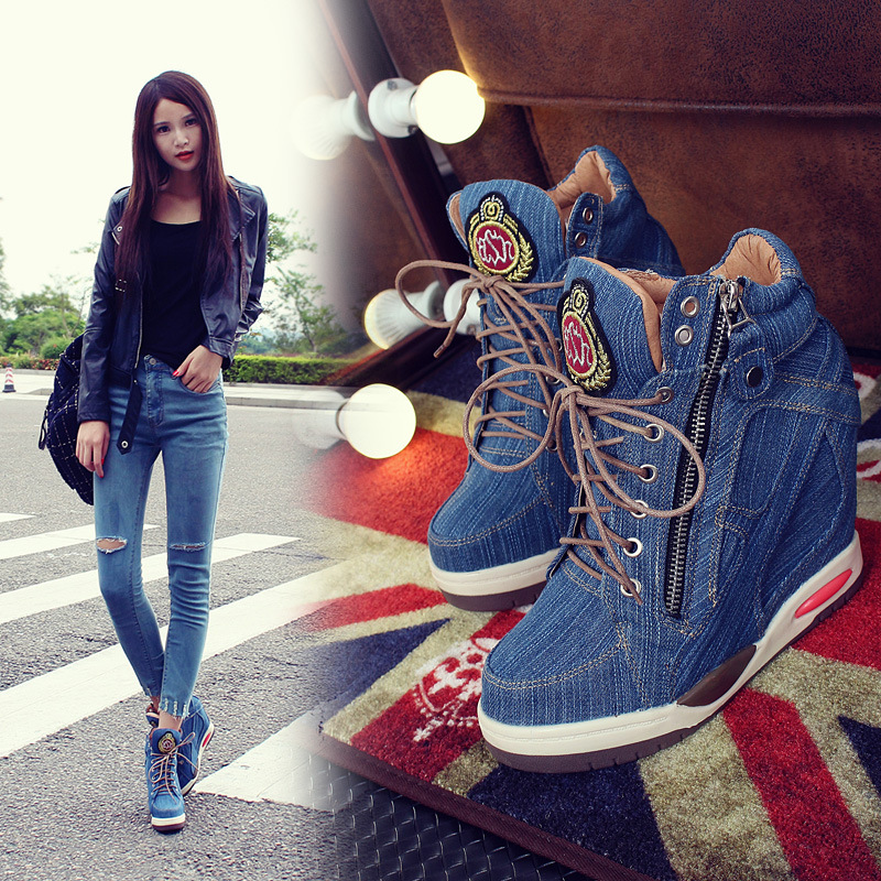 Big Size Women's Denim Wedges  - مراجعة Sneaker Zone وسعره