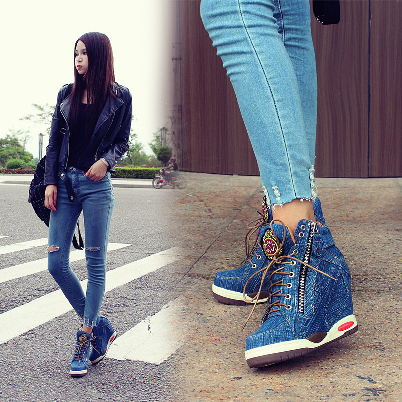 Big Size Women's Denim Wedges  - مراجعة Sneaker Zone وسعره