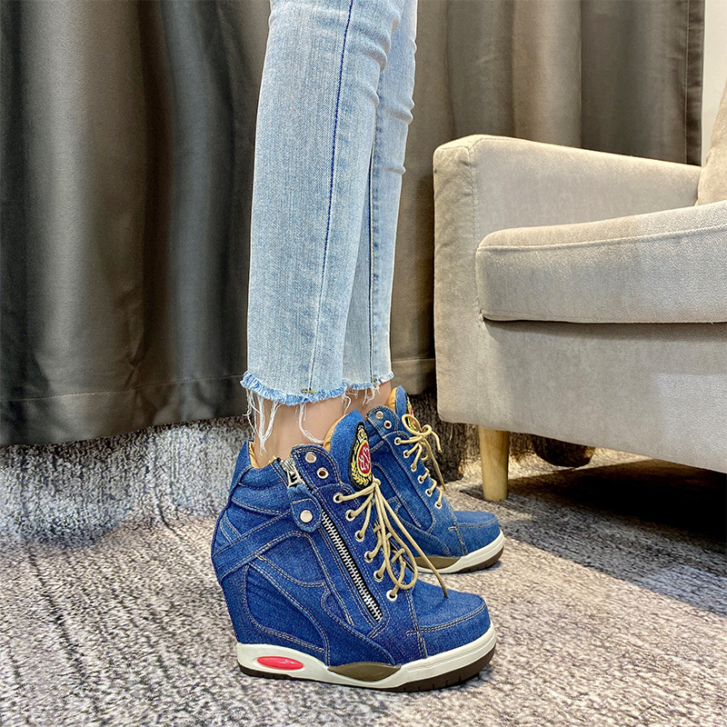 Big Size Women's Denim Wedges  - مراجعة Sneaker Zone وسعره
