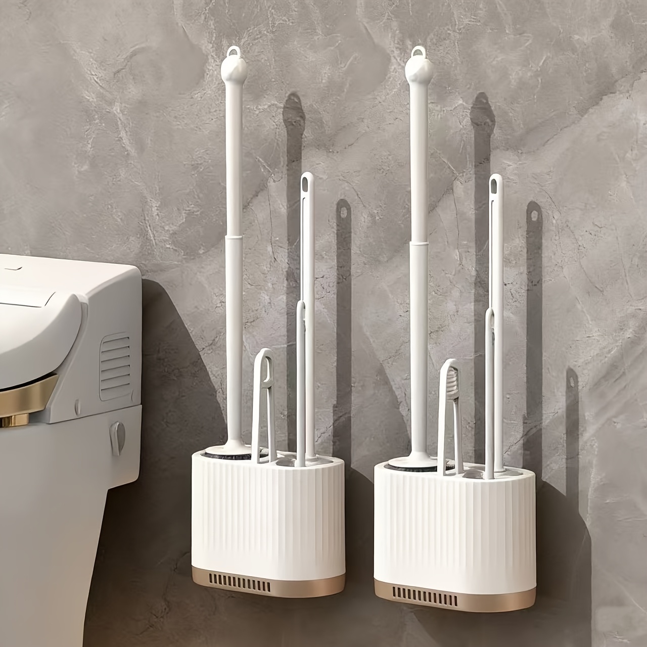 Set of 2 Toilet Brushes with H - مراجعة Brush Bristle Set وسعره