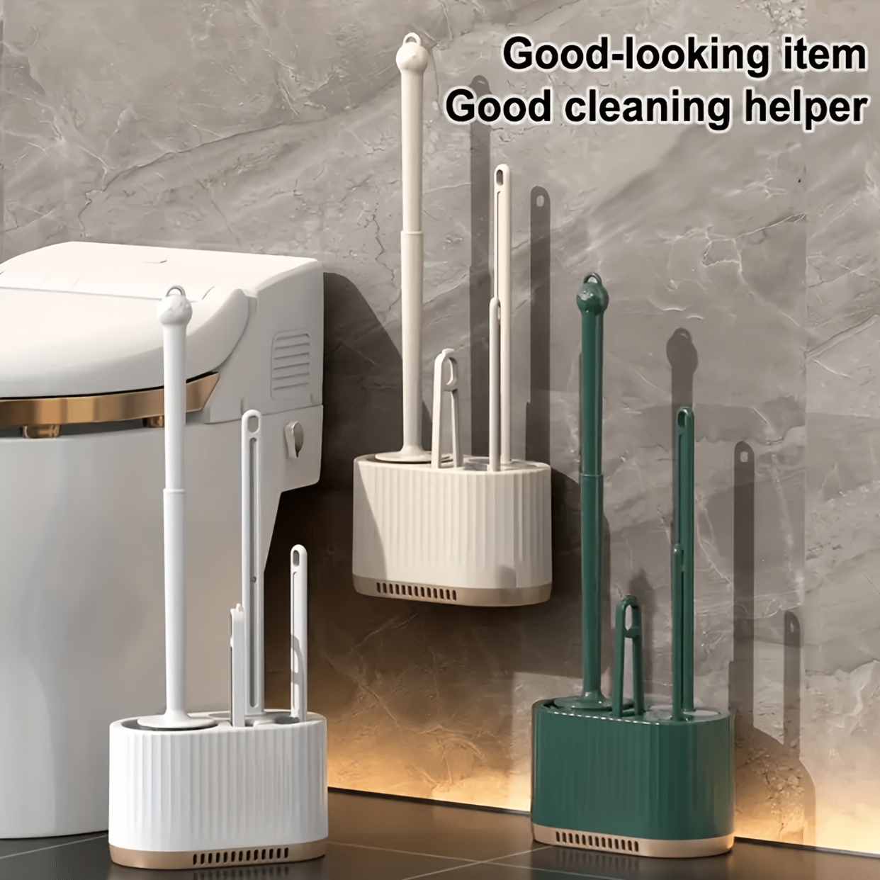 Set of 2 Toilet Brushes with H - مراجعة Brush Bristle Set وسعره