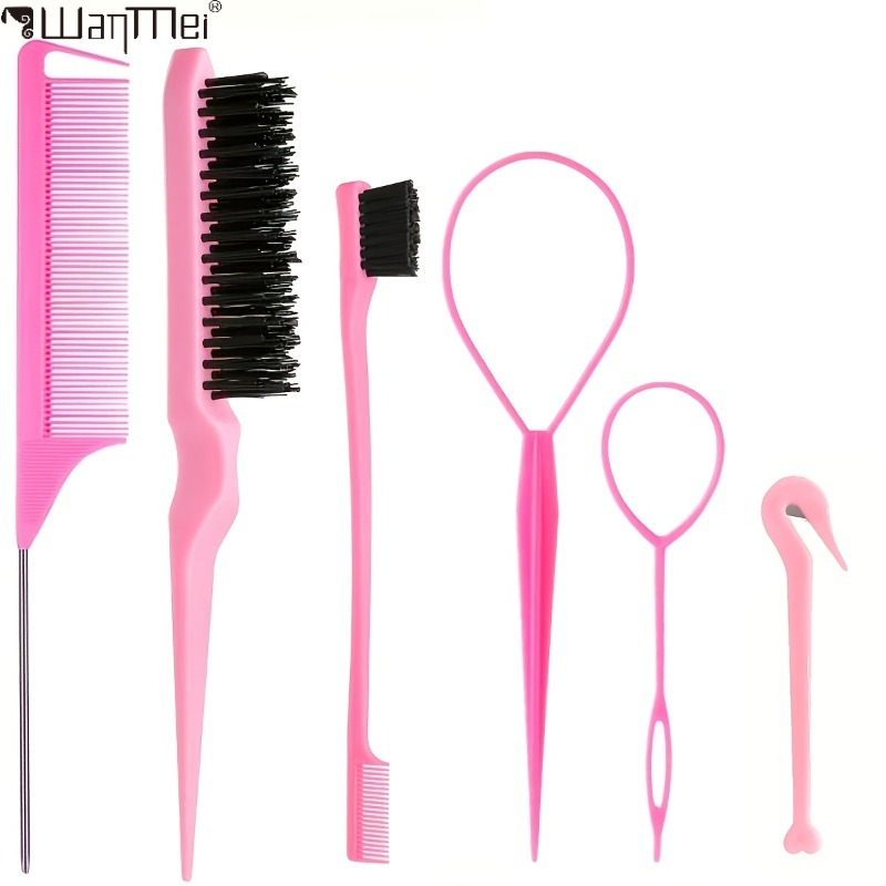 6Pcs Professional Hair Styling - مراجعة Brush Bristle Set وسعره