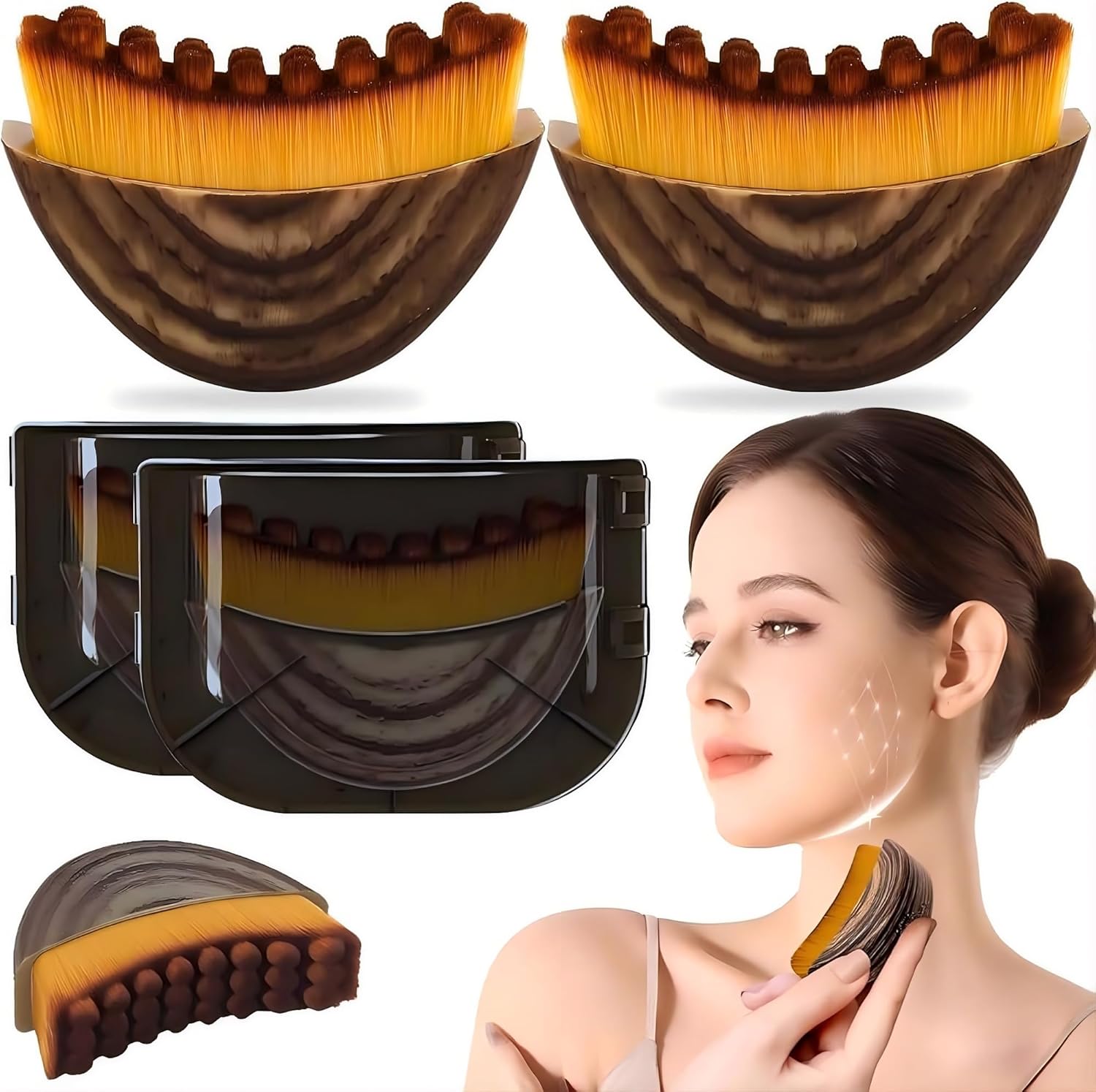 2 Pcs Lymphatic Drainage Brush - مراجعة Brush Bristle Set وسعره