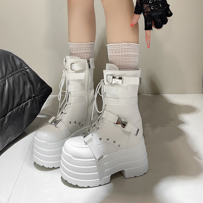 13.5CM,17CM Women Punk Boots A - مراجعة Sneaker Zone وسعره