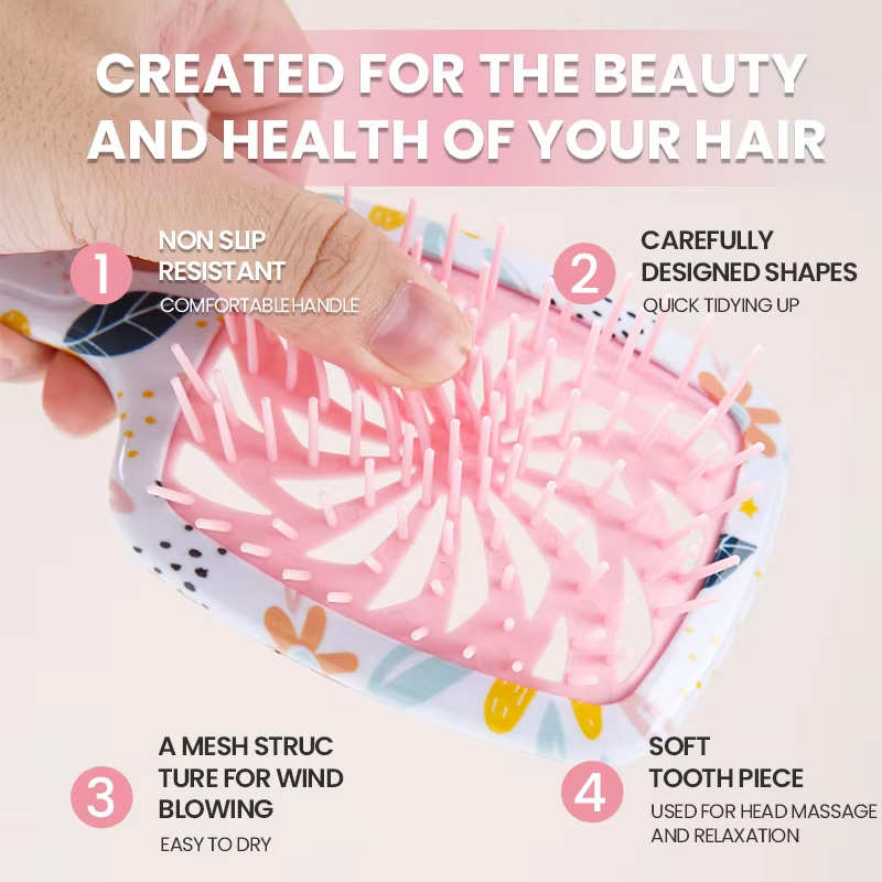 2Pcs Detangling Vented Hair Br - مراجعة Brush Bristle Set وسعره
