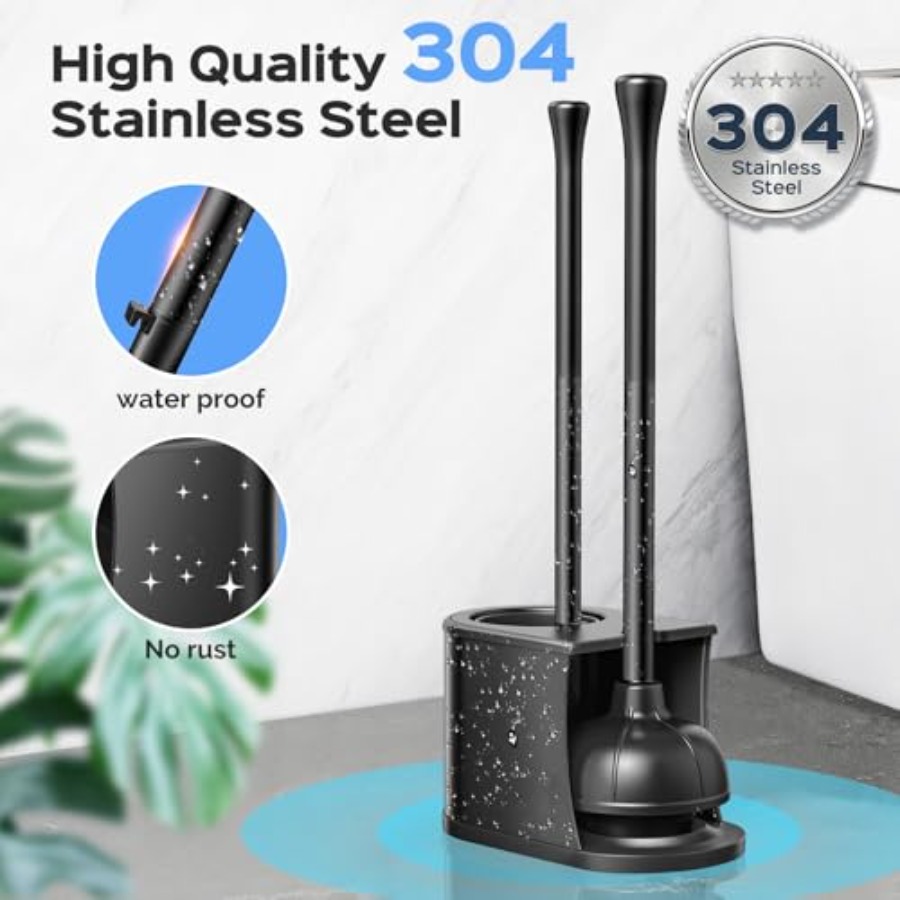 Toilet Plunger and Brush Set:  - مراجعة Brush Bristle Set وسعره